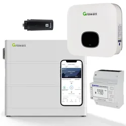 Growatt MIN 4200-XH 0% MwSt §12 III UstG 4,2kW Hybrid Wechselrichter mit 5.12kWh...