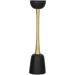Kerzenständer GILDE "Kerzenleuchter Dora schwarz", schwarz, B:10cm H:46cm T:10,5cm, Aluminium, Kerzenhalter