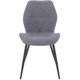 Svita Jamie 2er Set Esszimmerstuhl Polsterstuhl ohne Armlehnen Stoff Hellgrau