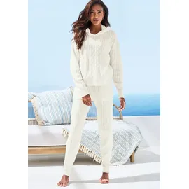 French Connection Kapuzenpullover mit Zopfmuster Creme 36/38