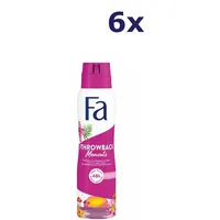 Fa Throwback Moments Deodorant Spray 6 x 150 ml