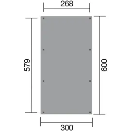Weka Einzelcarport 606 Gr. 2 300 x 600 cm kdi