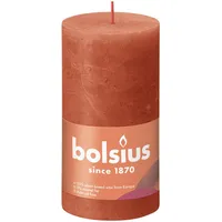 Bolsius Rustik Stumpenkerze 13 x 6,8 cm herbstliches orange