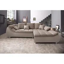 INOSIGN Ecksofa »Imola elegant und bequem, aktuelle Steppung im Sitz, L-Form«, wahlweise mit Bettfunktion