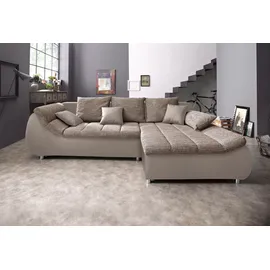 INOSIGN Ecksofa »Imola elegant und bequem, aktuelle Steppung im Sitz, L-Form«, wahlweise mit Bettfunktion