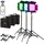 walimex pro LED Rainbow 100W RGBWW Set 3 (3x Rainbow 100W, 3x Lampenstativ GN-806), Hintergrundsystem