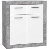 99rooms Chibbio Kommode Beton Optik Weiß