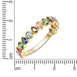 Fascination by Ellen K. Ring 375/- Gold Zirkonia bunt Ringe Damen