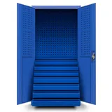 Jan Nowak Werkzeugschrank Metall 185x92x50 cm blau
