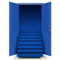 Jan Nowak Werkzeugschrank Metall 185x92x50 cm blau