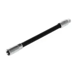 Gedore Steckschlüsselverlängerung flexibel, 1/4'' 6,3 mm 4-kant Antrieb, 120 mm lang, Werkzeug, 2088, Stahl verchromt