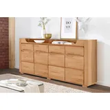 Home Affaire Sideboard HOME AFFAIRE "Denis", beige (kernbuche teilmassiv), B:200cm H:95cm T:40cm, Sideboards, Sideboard, Breite 200 cm