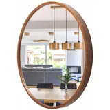 stolarnia pika Runder Wandspiegel 80 x 80 cm Braun