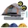 Lumaland Camping Zelt | Leichtes Pop Up Wurfzelt | 2-3 Personen Kuppelzelt | Trekking & Festival Igluzelt | Sekundenzelt Wasserdicht 210x190x110cm | Ideal auch als Strand Wind- & Sonnenschutz [Grau]