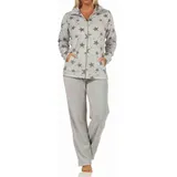 normann-wäschefabrik Hausanzug Coralfleece Grau 40/42