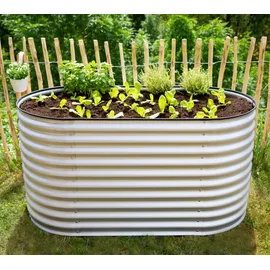 Westmann Metall Hochbeet Grow Faster silber 160 x 80 x 82 cm silber