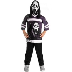 Fun World Kostüm Eishockey Ghostface Kinderkostüm, Wir haben es schon immer gewusst: Ghostface macht gerne Sport und ist schwarz 128-140