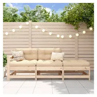 vidaXL 3-tlg. Garten-Lounge-Set Massivholz Kiefer