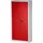BISLEY Flügeltürenschrank Metall 91,4 x 40,0 x 195,0 cm Lichtgrau/Kardinalrot 4 Fachböden abschließbar