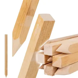 9x VOSS.garden Holzpfahl Buche 90cm, Zaunpfahl, Pflanzpfahl, 2,7 x 2,7cm