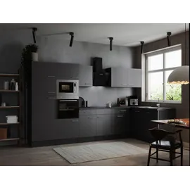 Respekta Winkelküche L-Form 340 x 172 cm Grau