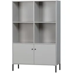 Schrank Xam Offen aus Kiefernholz, Grau
