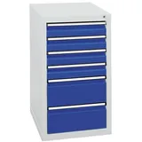 stumpf metall Stumpf Schubladenschrank Serie STS 410, 6 Schubladen enzianblau (4x100, 2x200mm)