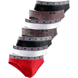 H.I.S. Slip gestreift rot M 7er Pack