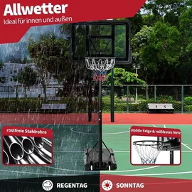 Costway Basketballständer schwarz 130-305 cm