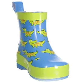 Playshoes Halbschaft-Gummistiefel Krokodil Blau 25