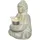 MARELIDA Teelichthalter Buddha - Steinoptik - H: 20cm grau