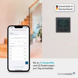 Homematic IP Wandthermostat mit Schaltausgang Anthrazit