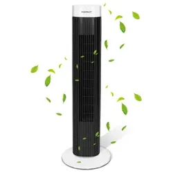 Aigostar Turmventilator 24 cm / 3 Geschwindigkeiten / 2-Stunden-Timer / 45 W Leistung