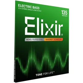 ELIXIR Elixir® Saiten Nickel-Wound 5te E-Basssaite mit NANOWEB® Beschichtung, Medium (.135)