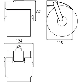 EMCO Trend Papierhalter mit Deckel,