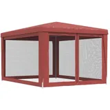 vidaXL Partezelt 3 x 4 m inkl. 4 Seitenteile Rot