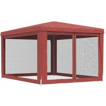 vidaXL Partezelt 3 x 4 m inkl. 4 Seitenteile Rot