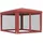 vidaXL Partezelt 3 x 4 m inkl. 4 Seitenteile Rot