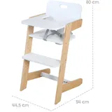 roba Hochstuhl, weiß Holz / Holz