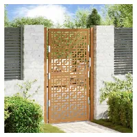 vidaXL Gartentor 105 x 180 cm Braun/Stahl