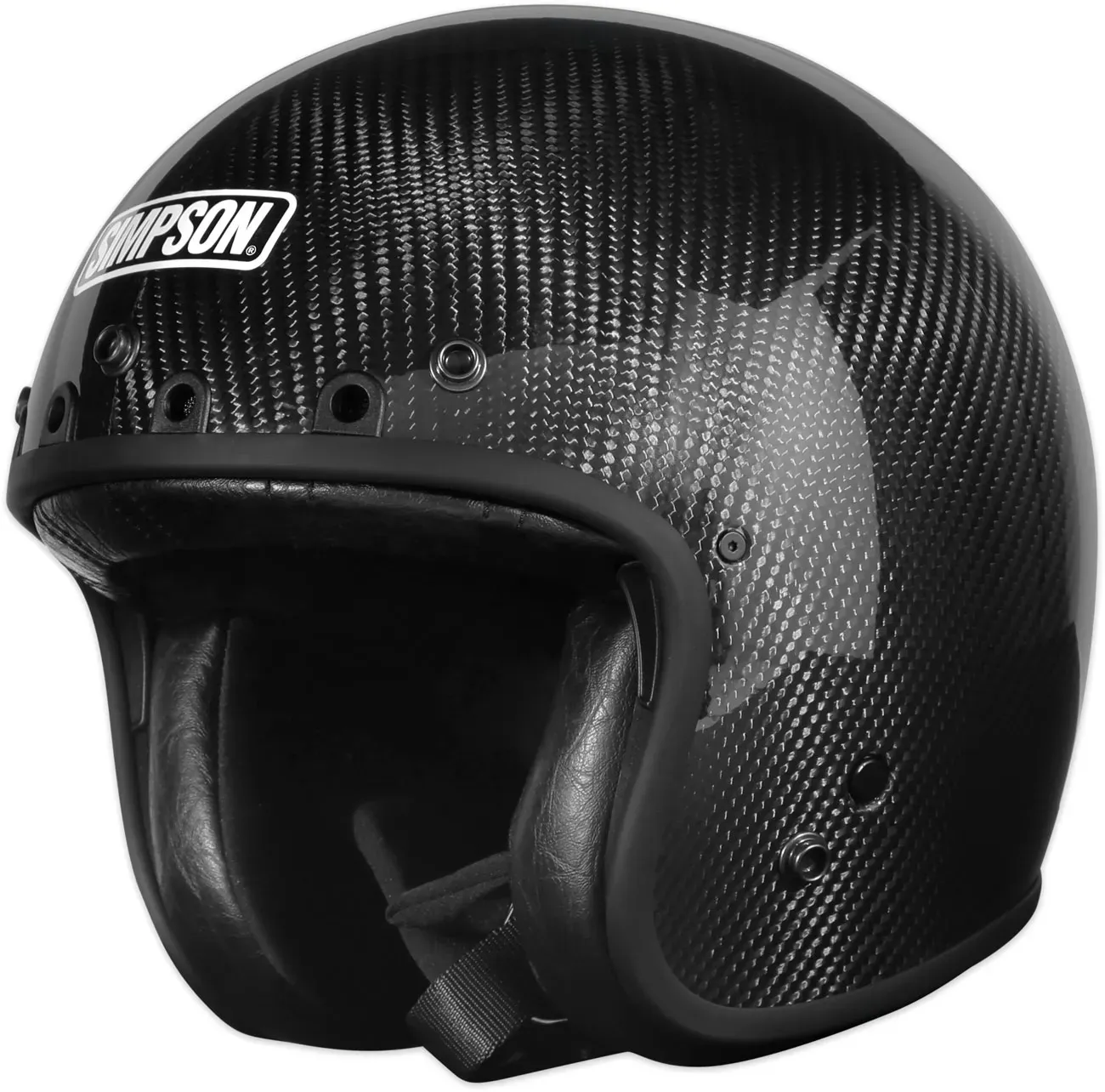 Simpson Chopper Carbon, casque ouvert - Noir - XL