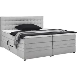 Boxspringbett Luzern Hellgrau ca. 180x200cm