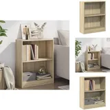 Vidaxl - Bücherregal Sonoma-eiche 60x24x76 Cm Holzwerkstoff - Buche Regal - Holzregal - Sideboard - Eiche Möbel - Wohnzimmer Einrichtung
