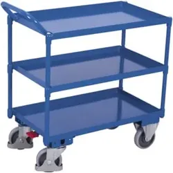 VARIOfit Tischwagen mit 3 Ladeflächen 845 x 495 mm Schiebegriff nach oben gerichtet