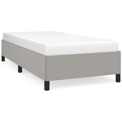vidaXL Bettgestell ohne Matratze Hellgrau 100x200 cm Stoff