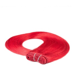 hair2heart Echthaar-Extension Glatte Echthaartresse #0/44 Rot-Intensiv 40cm rot
