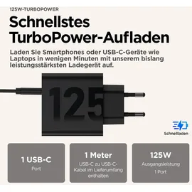 Motorola TurboPower 125W Duo Charger Universal Schwarz AC Schnellladung Drinnen