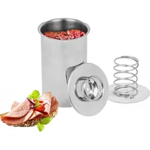 BROWIN Rostfreier Schinkenkocher Edelstahl | Schinkernpresse | Schinkenform Kochschinkenform für gesundes hausgemachtes Fleisch Presse