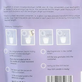 buttinette Lavendel Duftkerze 400 g weiß