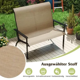 Costway Gartenbank 120 x 81 x 106 cm Braun